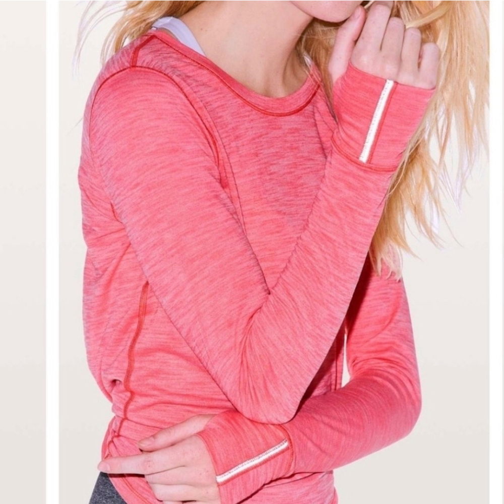 LULULEMON ATHLETICA WOMEN'S BEAT THE HEAT OPEN BACK PINK TOP - Picture 2 of 9